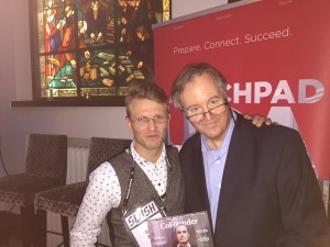 Urmas Peiker, co-founder of Funderbeam, and Chris Pfaff, CEO/founder of Chris Pfaff Tech/Media LLC, at the Radisson Blu Plaza, Helsinki, for the Slush Investor Ingenuity event, 11.11.15